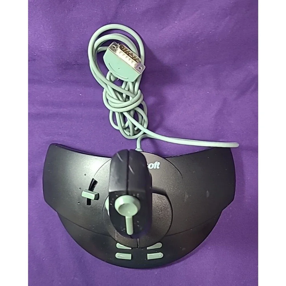 Microsoft Sidewinder 3D Pro Joystick PC Computer Games Black Flight Sim Untested